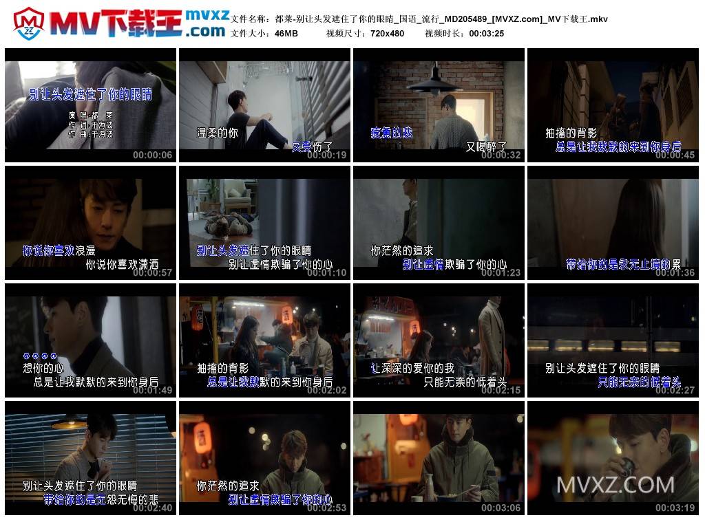 都莱-别让头发遮住了你的眼睛_国语_流行_MD205489